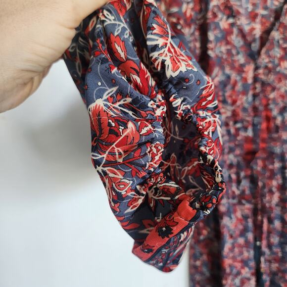 BOEMO Maxi Dress XL Floral Cottage Bohemian Prairie Peasant Farmhouse Retro - Picture 6 of 8